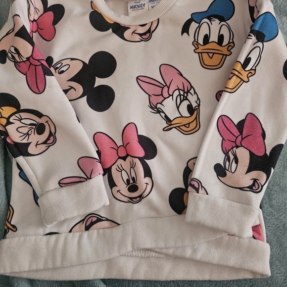 Disney Pink and Blue Sweatshirt with Iconic Characters - Picture 3 of 4